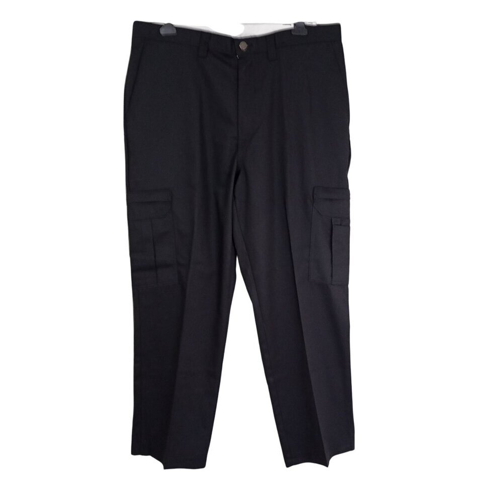 Dickies Flex Black Cargo Pants 38x30 Mens Durable Workwear Pockets Cotton Blend
